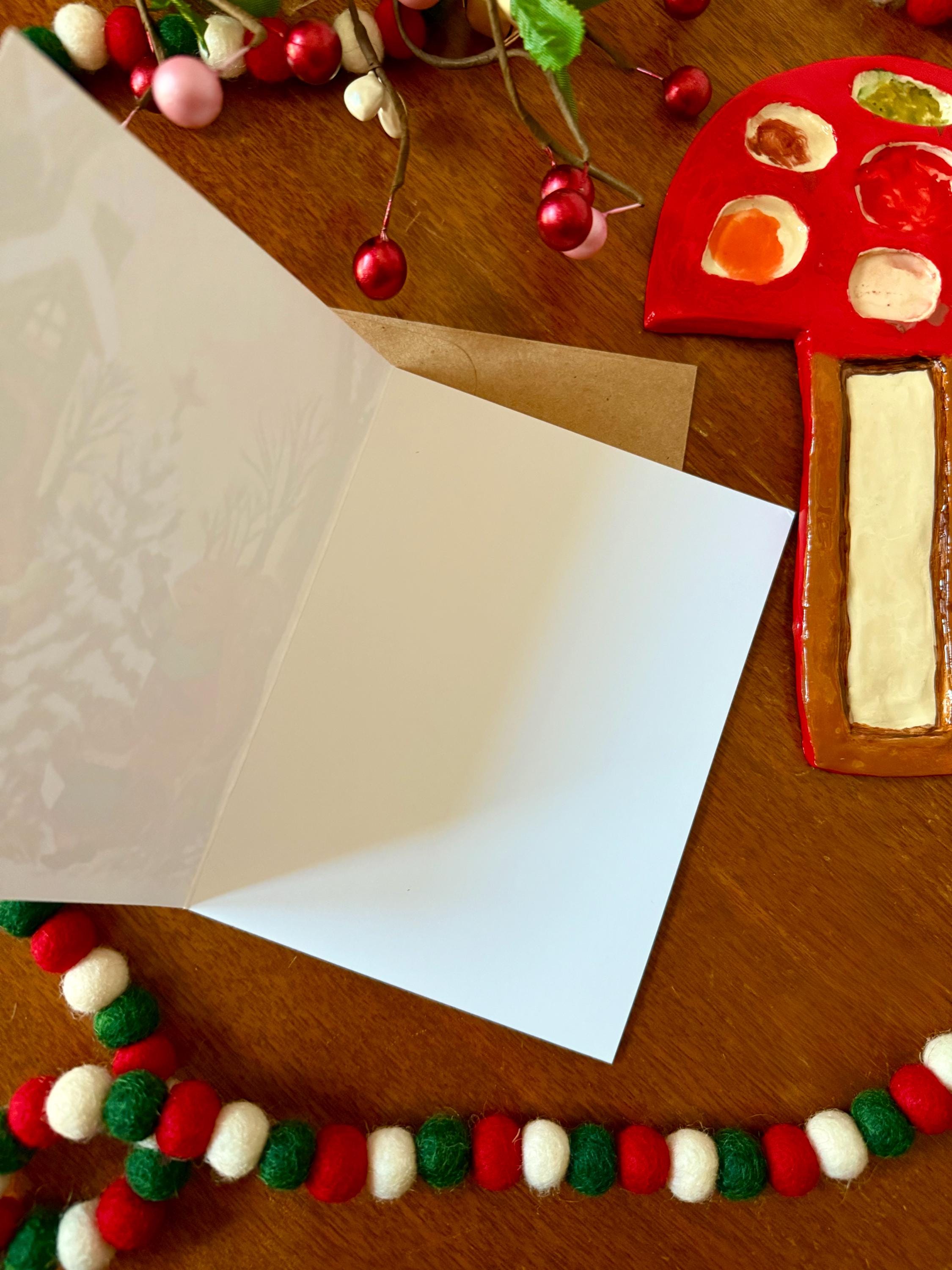 Squirrel Family Christmas Card – Watercolor Woodland Greeting