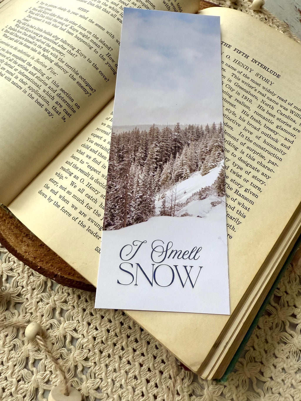 I Smell Snow Bookmark | Snowy Oregon Mountains | Winter Nature Photography Bookmark, Snow Bookmark