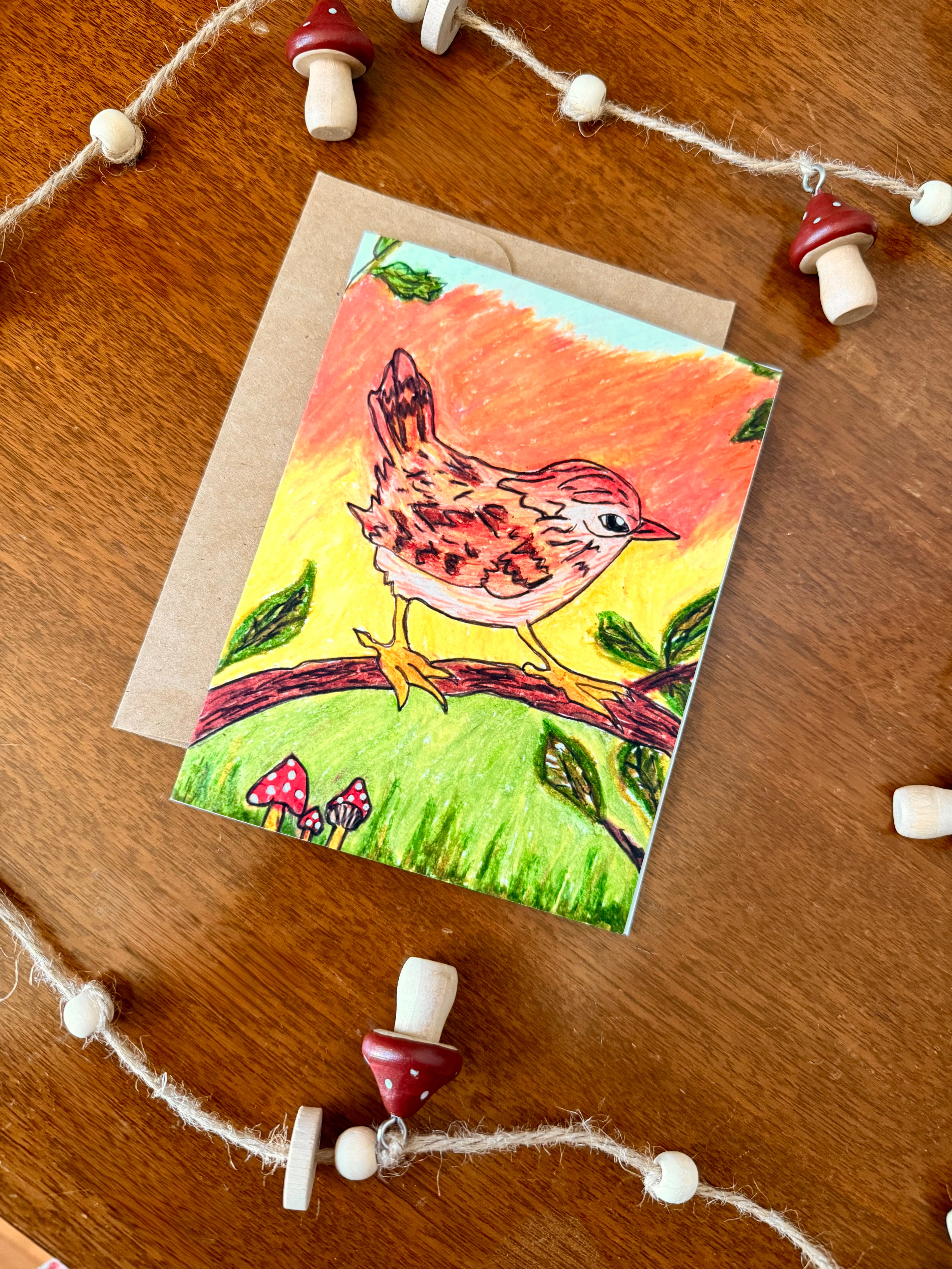 Finch Bird Greeting Card