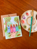 Hand-Painted "Little Women" Spring Card – Book Lover Card