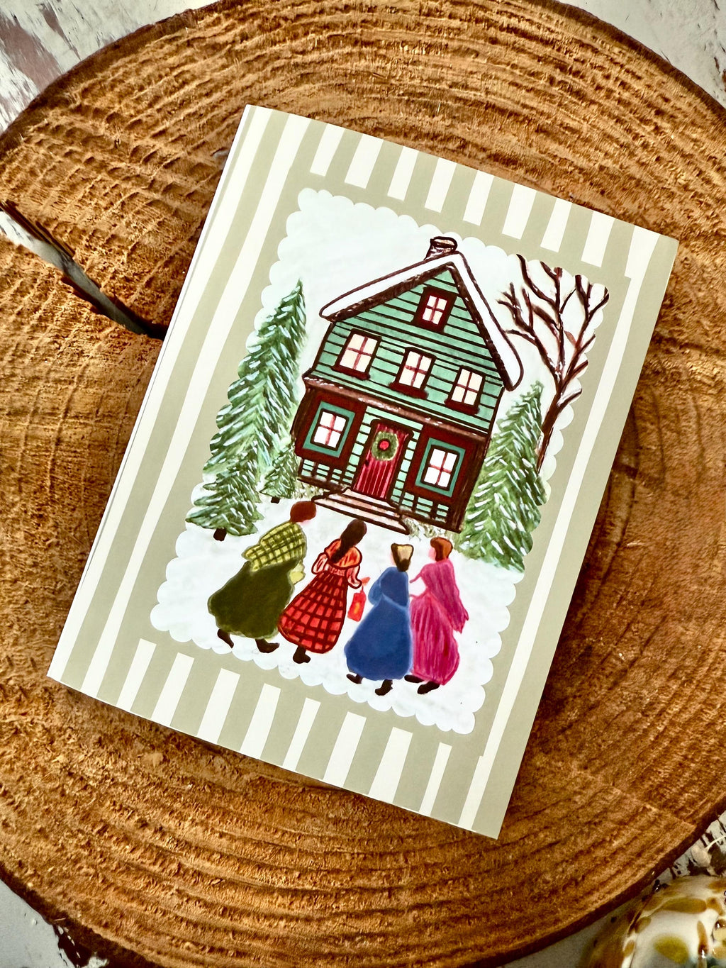 Little Women Card, March Sisters, Louisa May Alcott, Watercolor Card